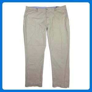 Ralph Lauren The Polo Chino Men 44x31 Khaki Tan Stretch Cotton Twill Pants